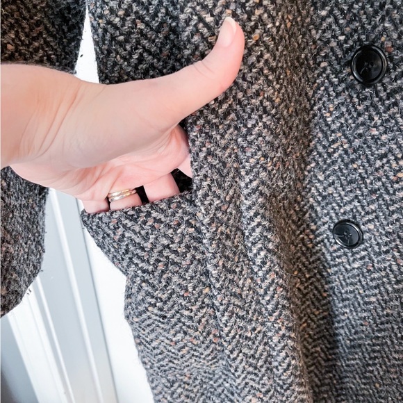Vintage Arlette Coat Womens MED Wool USA Confetti Tweed Designer 80s 90s - Picture 4 of 6